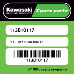 Śruba hex 10X117 Kawasaki