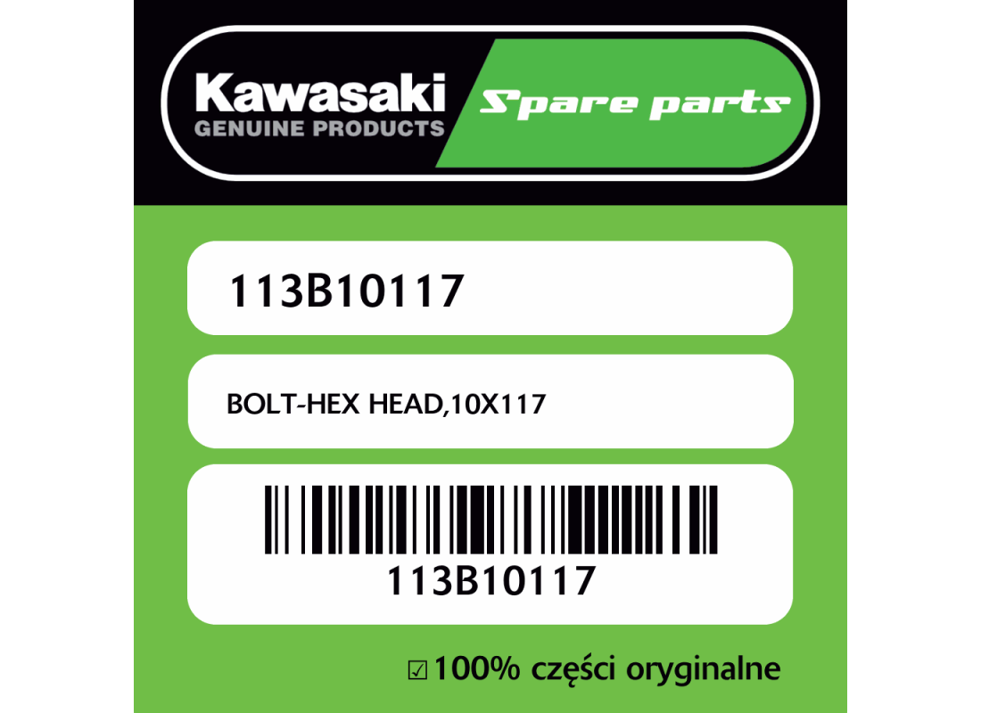 Śruba hex 10X117 Kawasaki