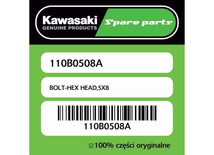 Śruba hex 5X8 Kawasaki