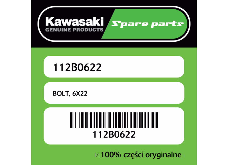 Śruba 6X22 Kawasaki