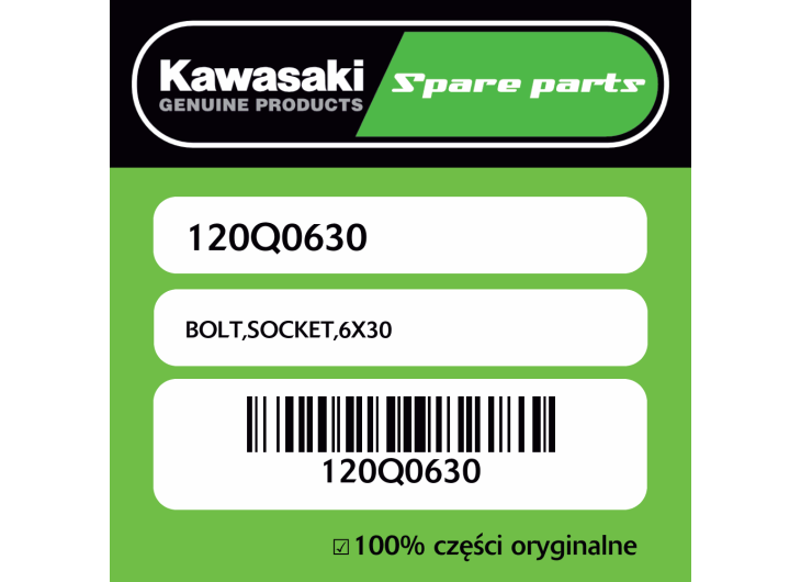 Śruba imbusowa 6X30 Kawasaki