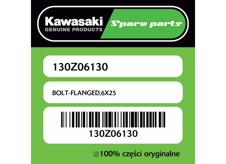 Śruba z kołnierzem 6X25 Kawasaki