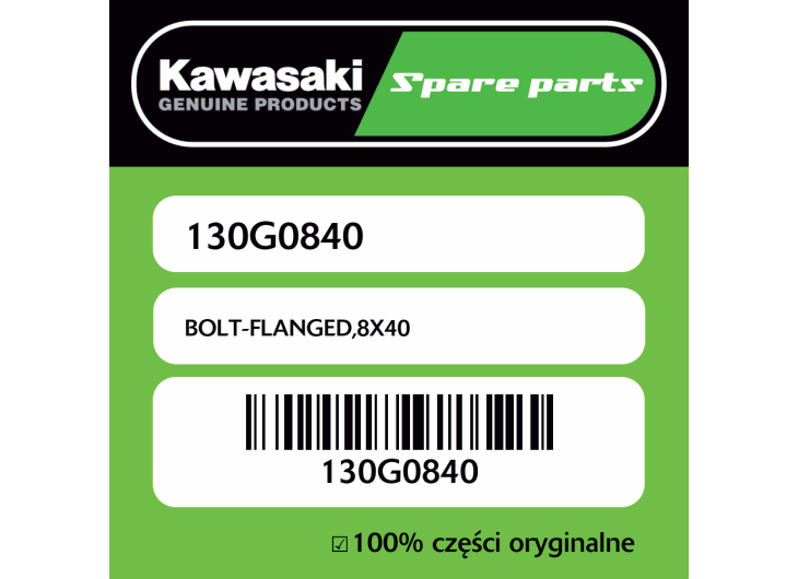 Śruba z kołnierzem 8X40 Kawasaki