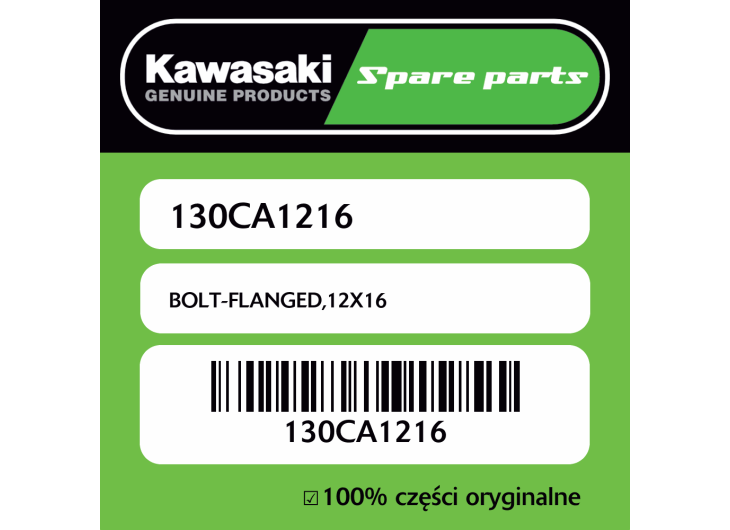 Śruba z kołnierzem 12X16 Kawasaki