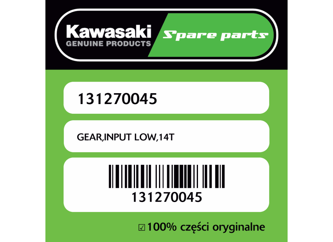 GEAR,INPUT LOW,14T