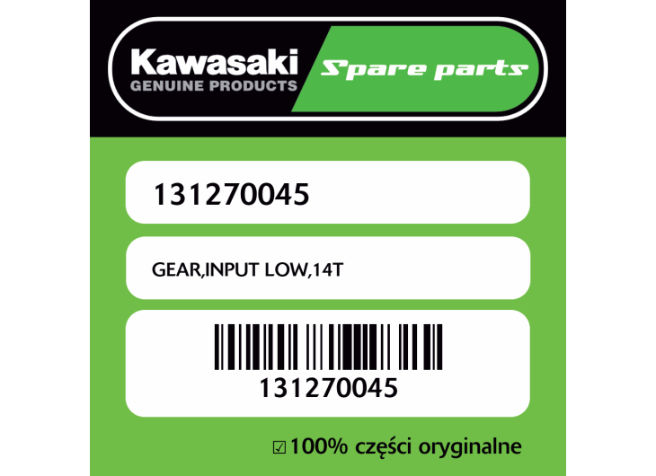 GEAR,INPUT LOW,14T