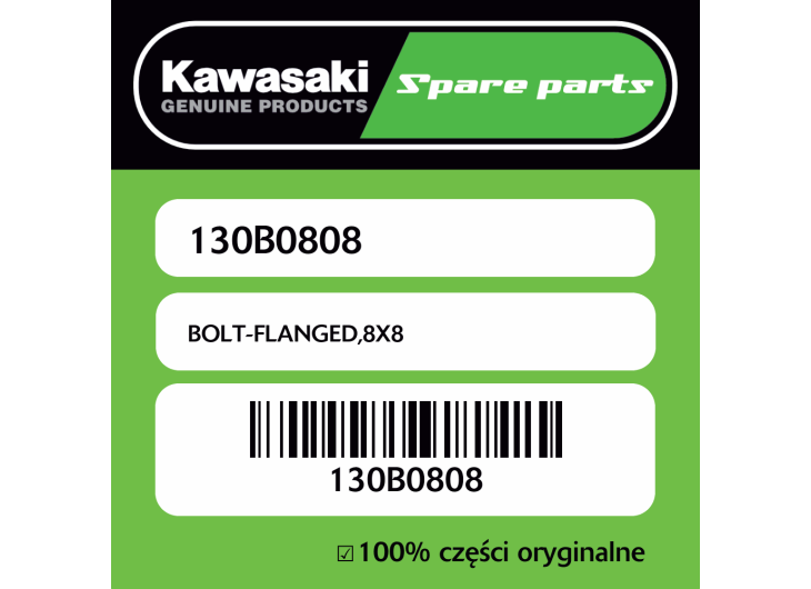 Śruba z kołnierzem 8X8 Kawasaki