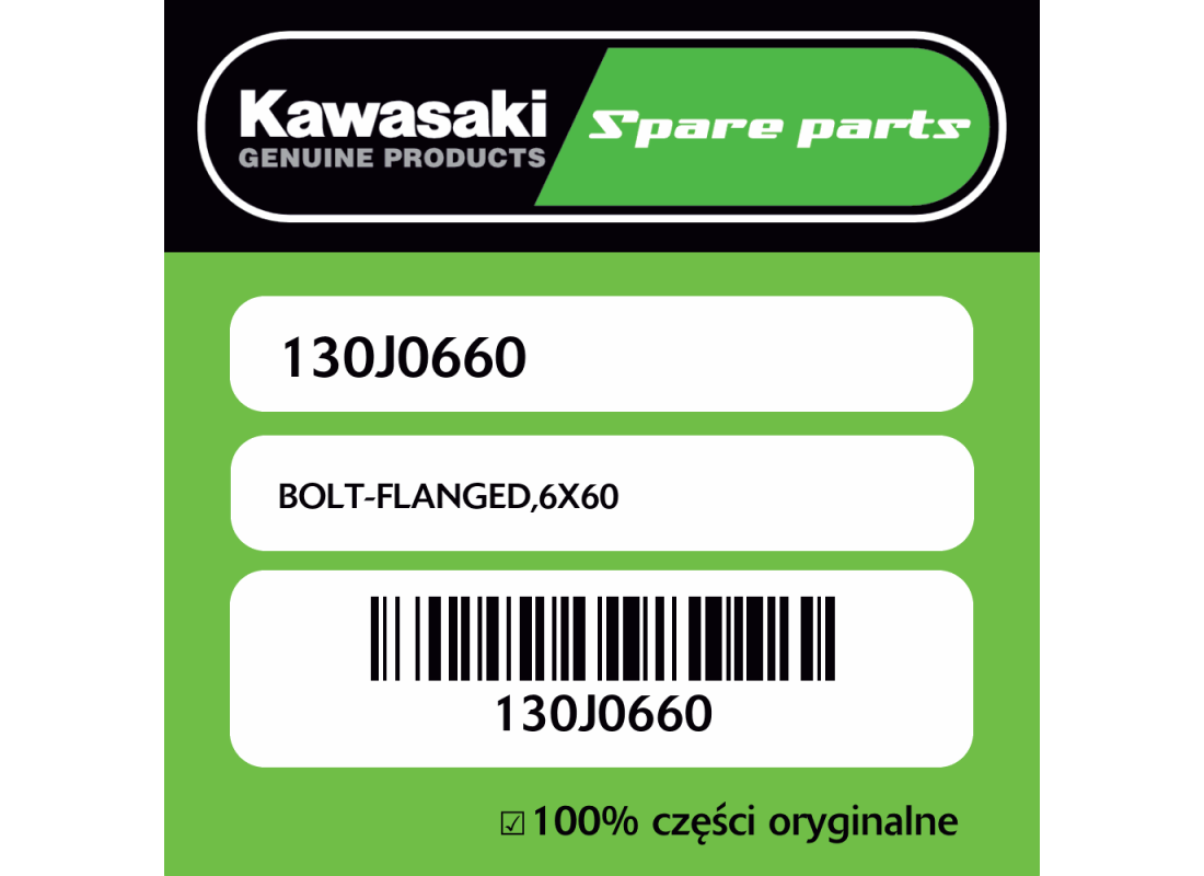 Śruba z kołnierzem 6X60 Kawasaki