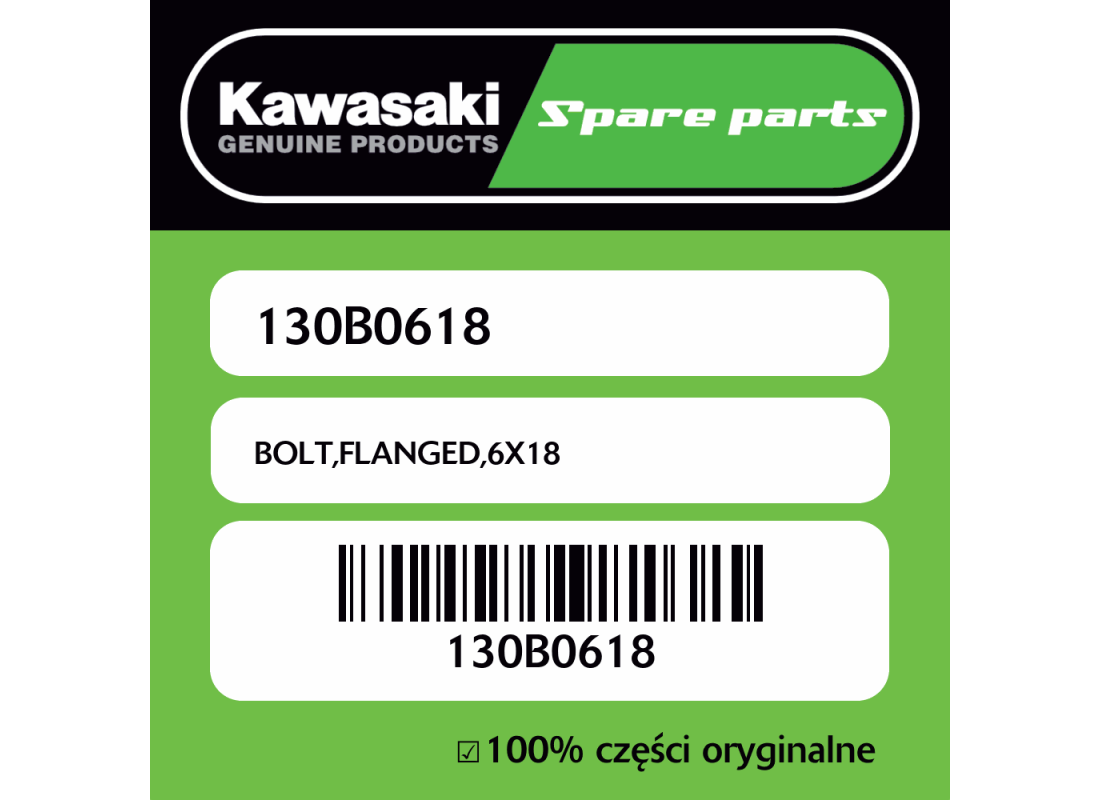 Śruba z kołnierzem 6X18 Kawasaki