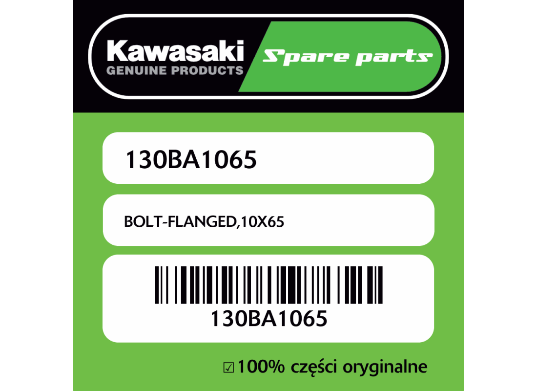 Śruba z kołnierzem 10X65 Kawasaki