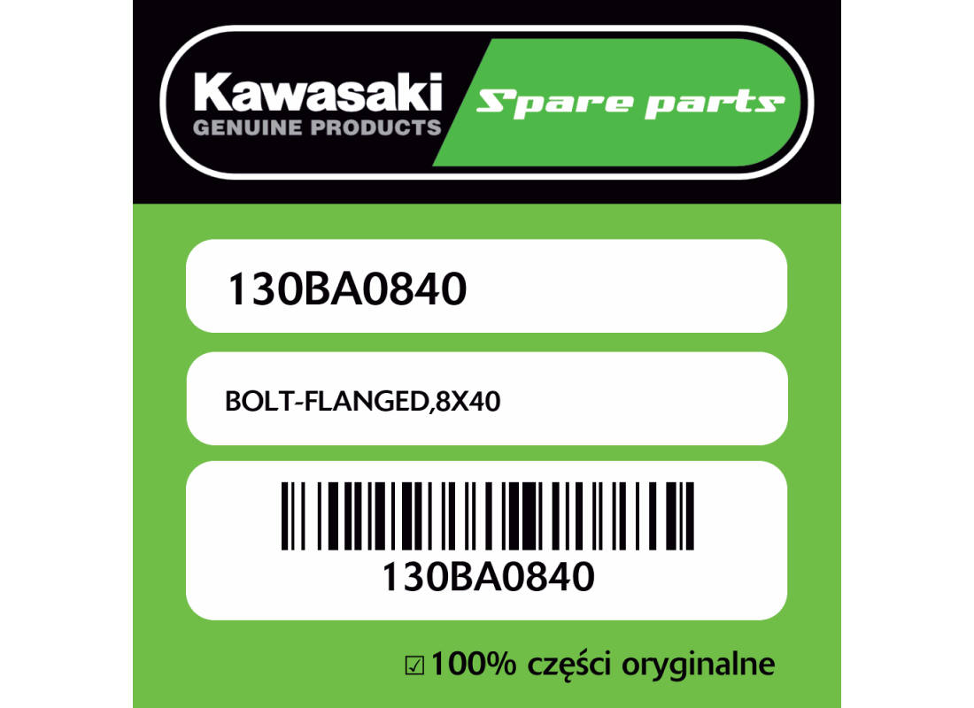 Śruba z kołnierzem 8X40 Kawasaki