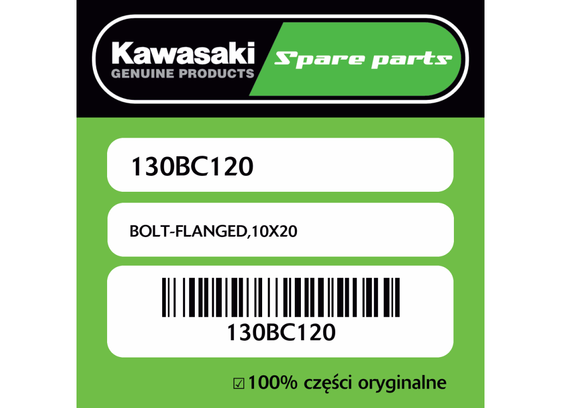 Śruba z kołnierzem 10X20 Kawasaki