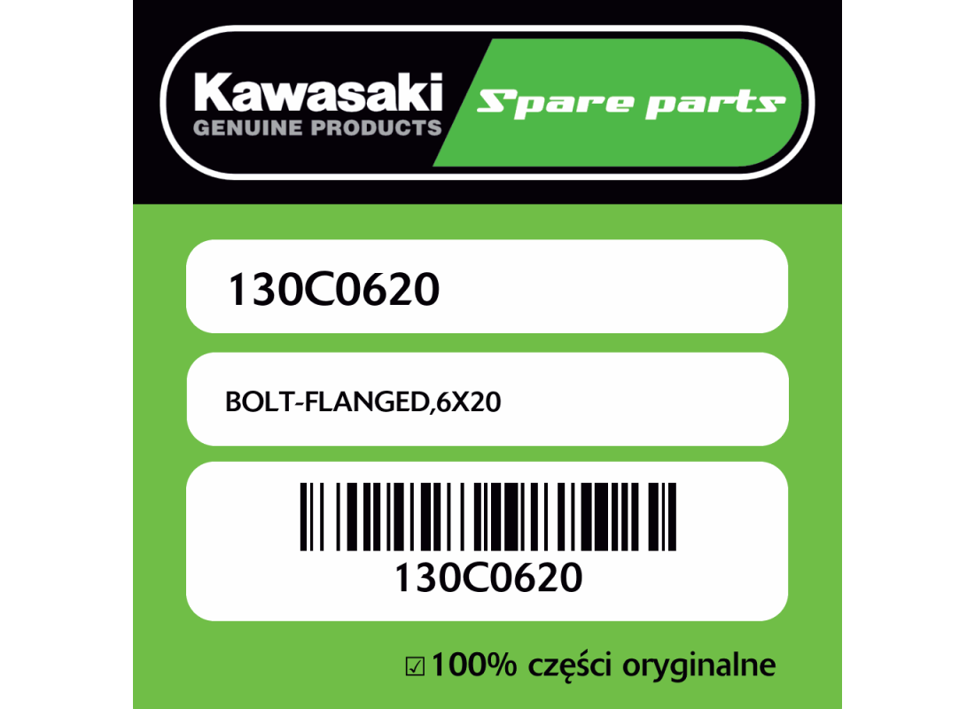 Śruba z kołnierzem 6X20 Kawasaki