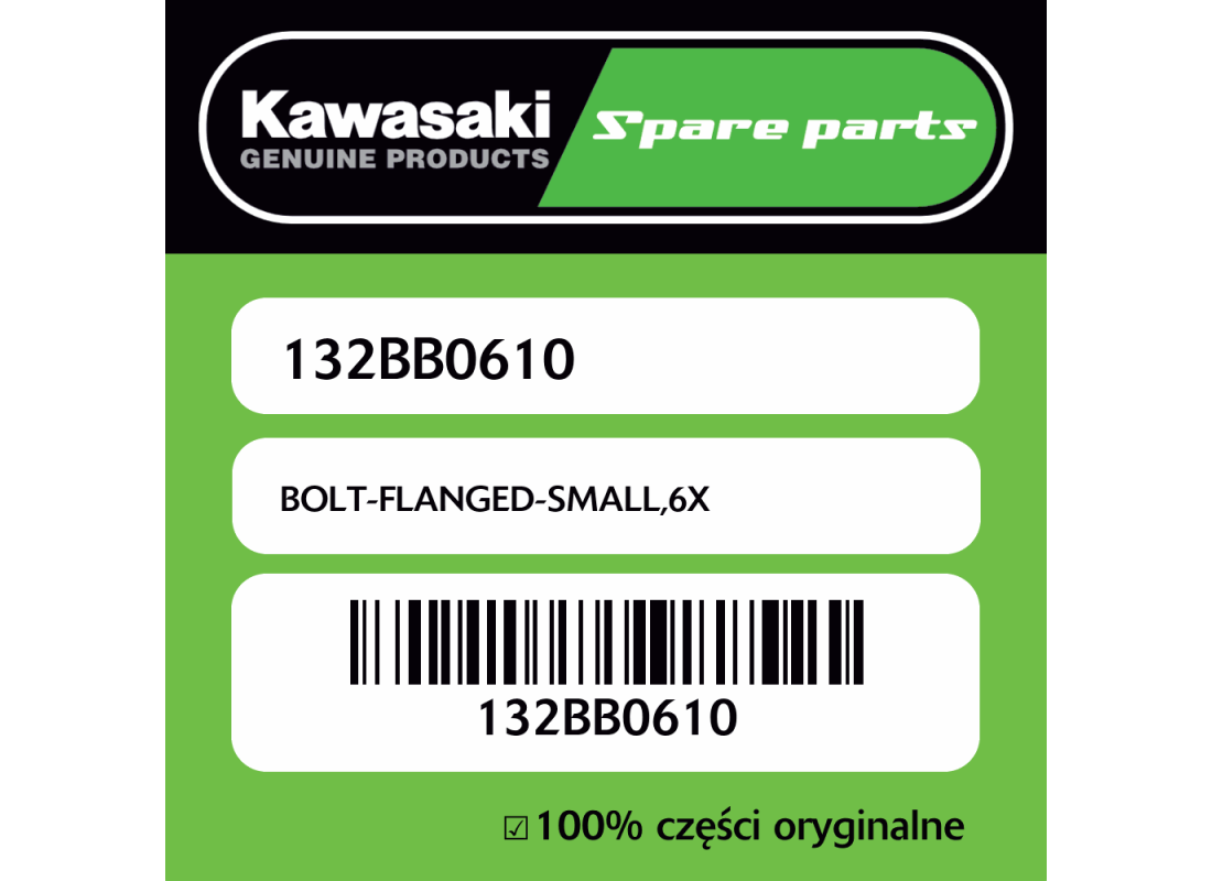 Śruba mała z kołnierzem 6X Kawasaki