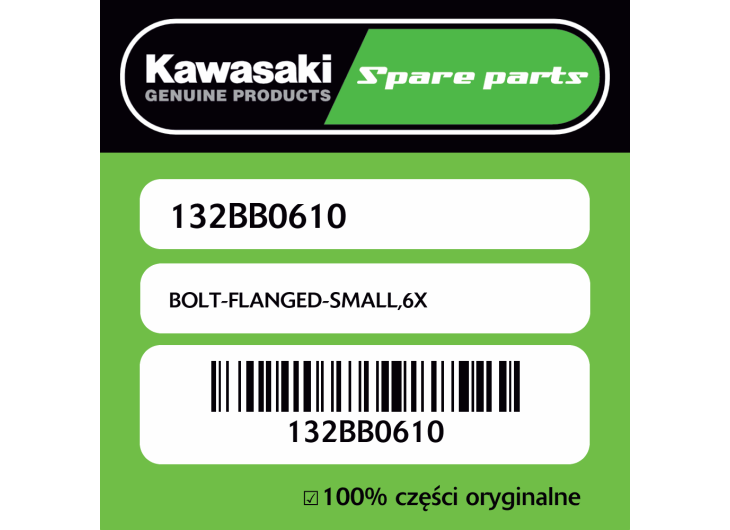 Śruba mała z kołnierzem 6X Kawasaki