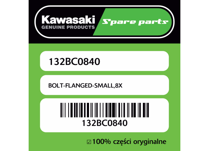 Śruba mała z kołnierzem 8X Kawasaki