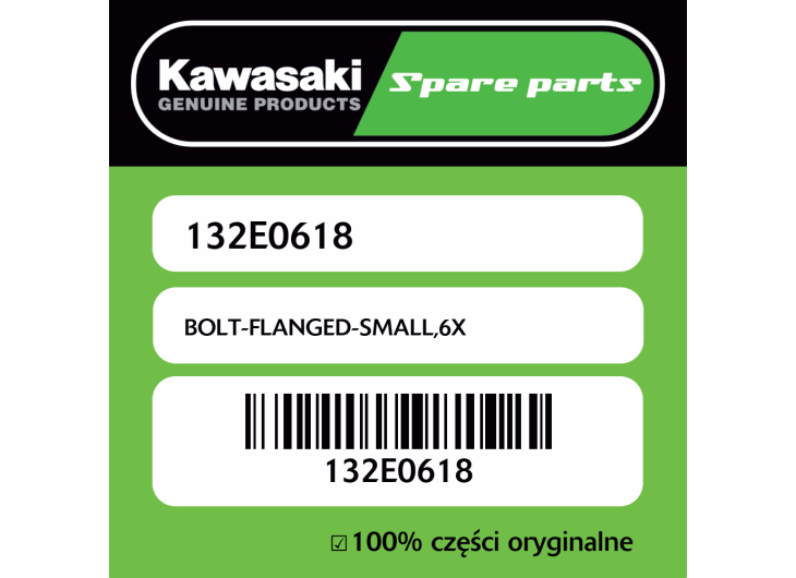 Śruba mała z kołnierzem 6X Kawasaki