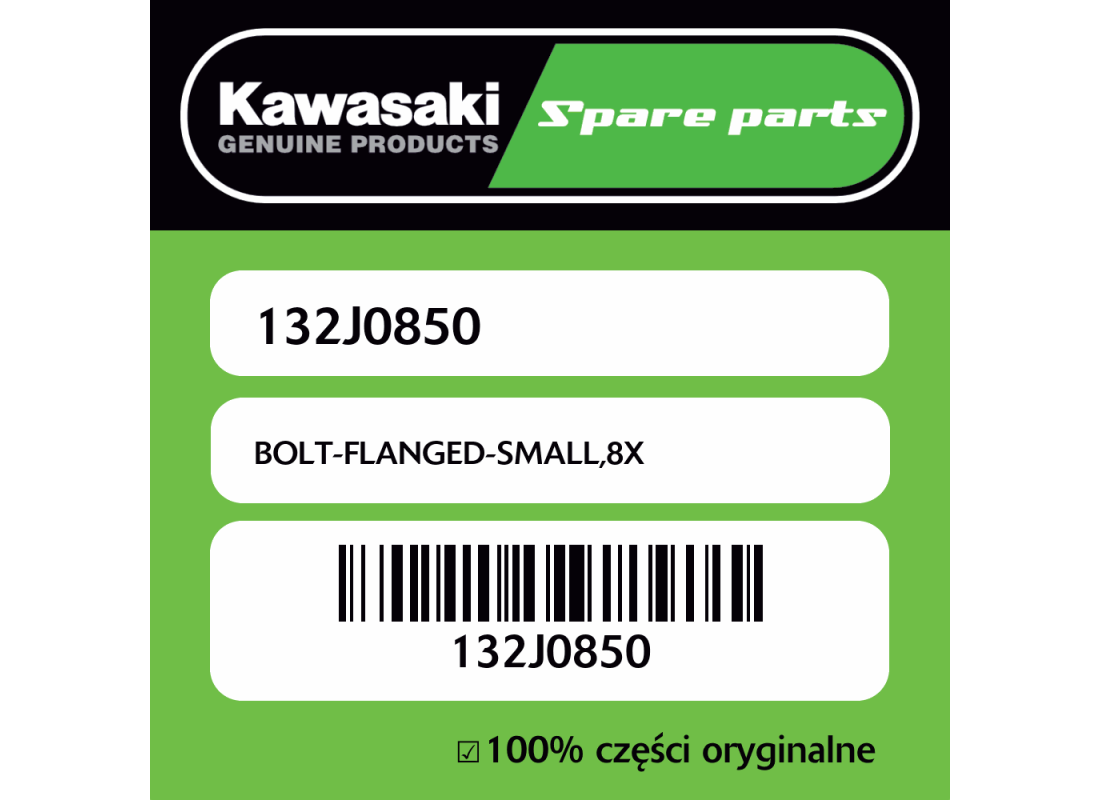 Śruba mała z kołnierzem 8X Kawasaki
