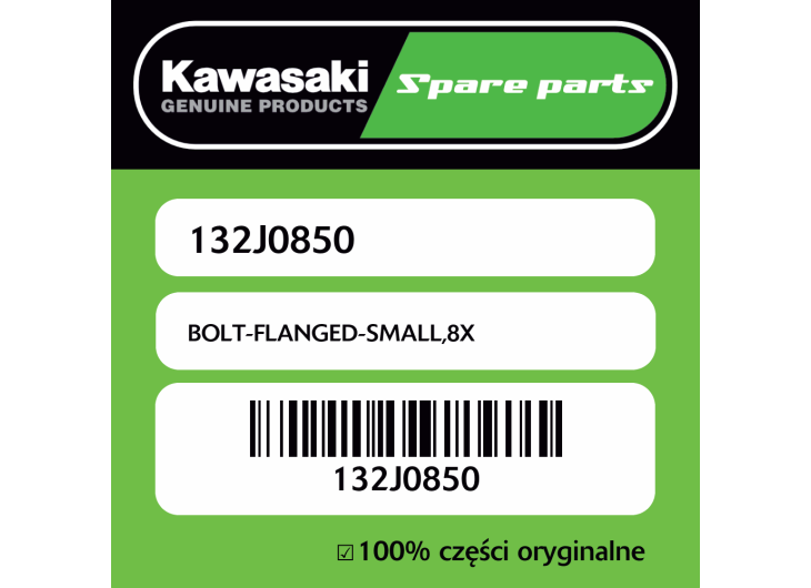 Śruba mała z kołnierzem 8X Kawasaki