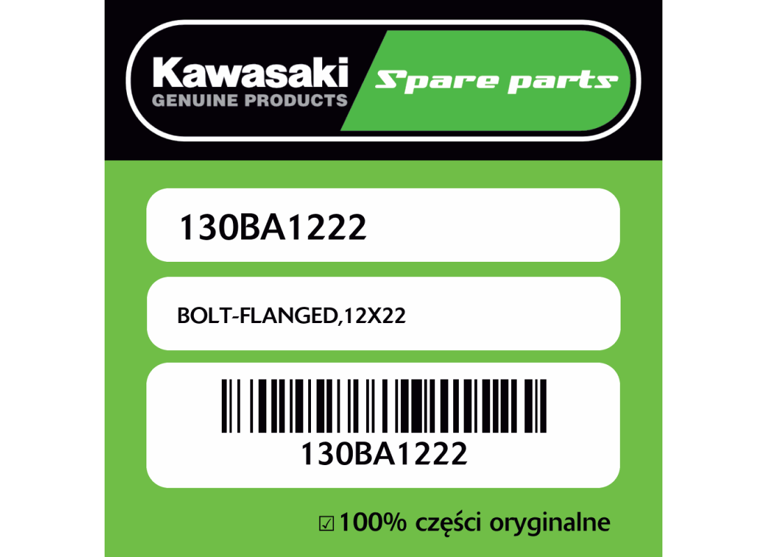 Śruba z kołnierzem 12X22 Kawasaki
