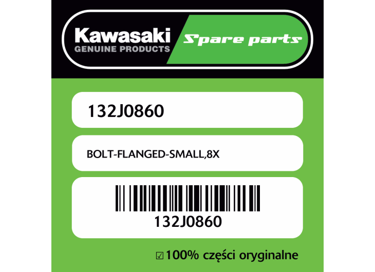 Śruba mała z kołnierzem 8X Kawasaki