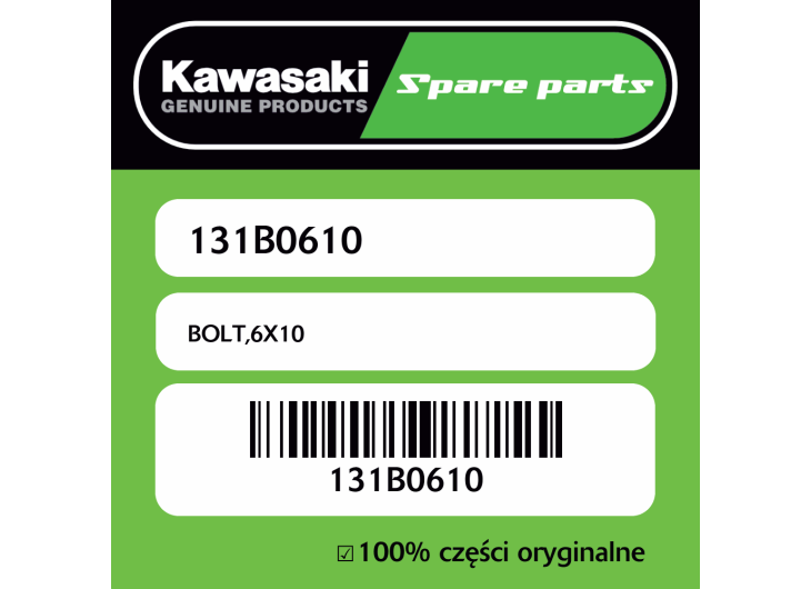 Śruba 6X10 Kawasaki