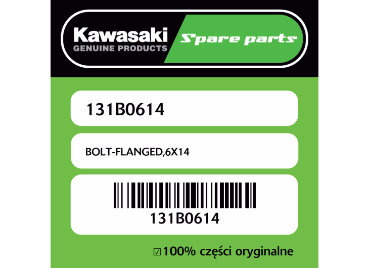Śruba z kołnierzem 6X14 Kawasaki