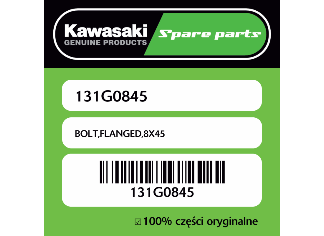Śruba z kołnierzem 8X45 Kawasaki