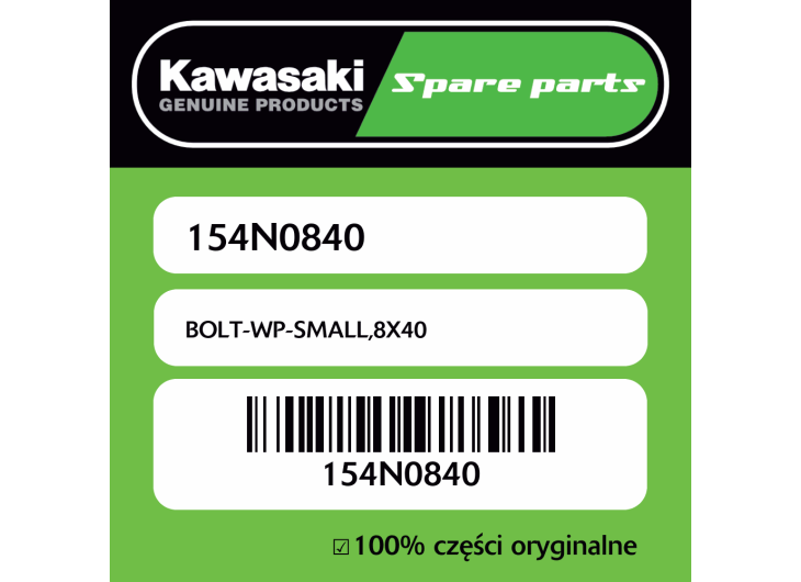 Śruba WP 8X40 Kawasaki