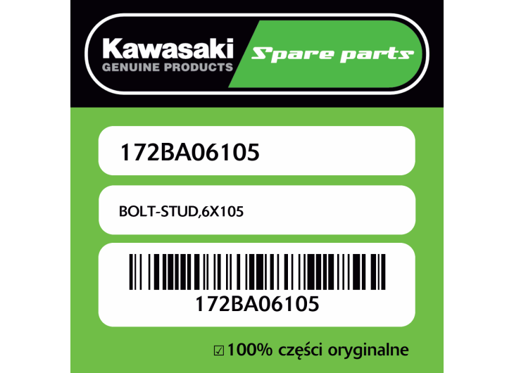 Śruba dwustronna 6X105 Kawasaki