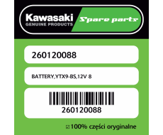 BATTERY,YTX9-BS,12V 8