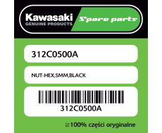 NUT-HEX,5MM,BLACK