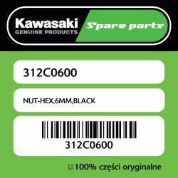 NUT-HEX,6MM,BLACK