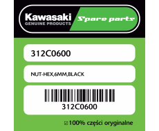 NUT-HEX,6MM,BLACK