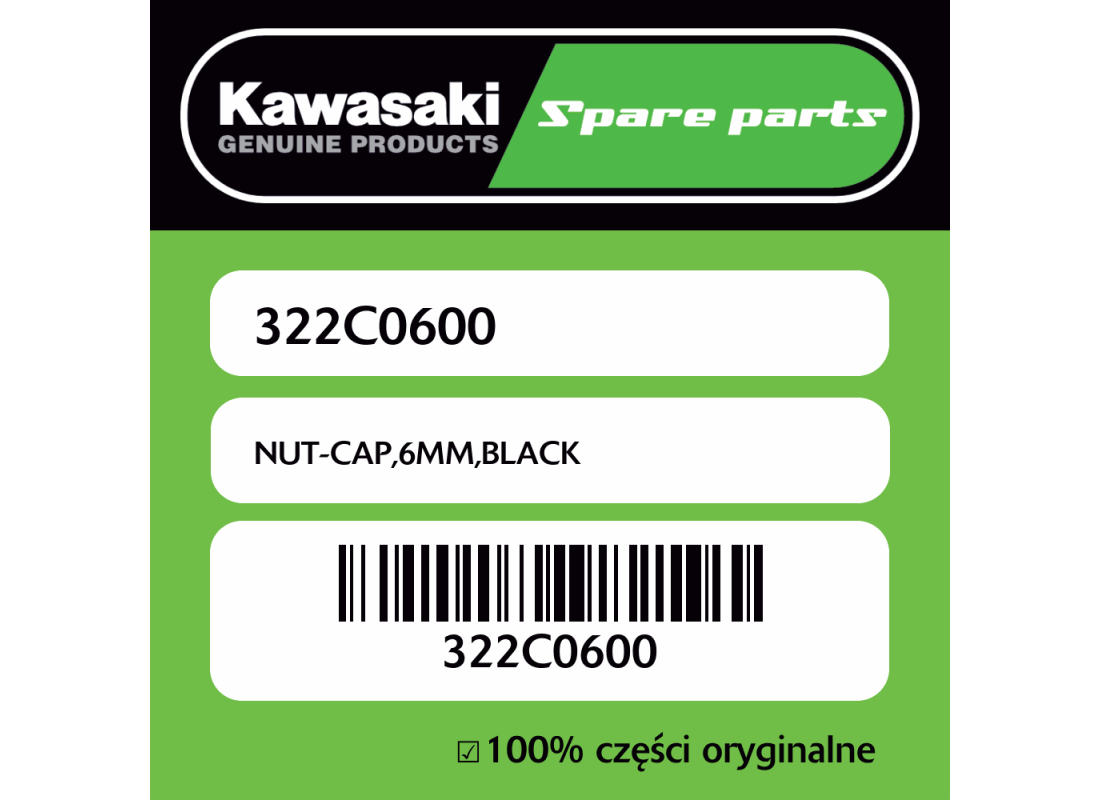 NUT-CAP,6MM,BLACK