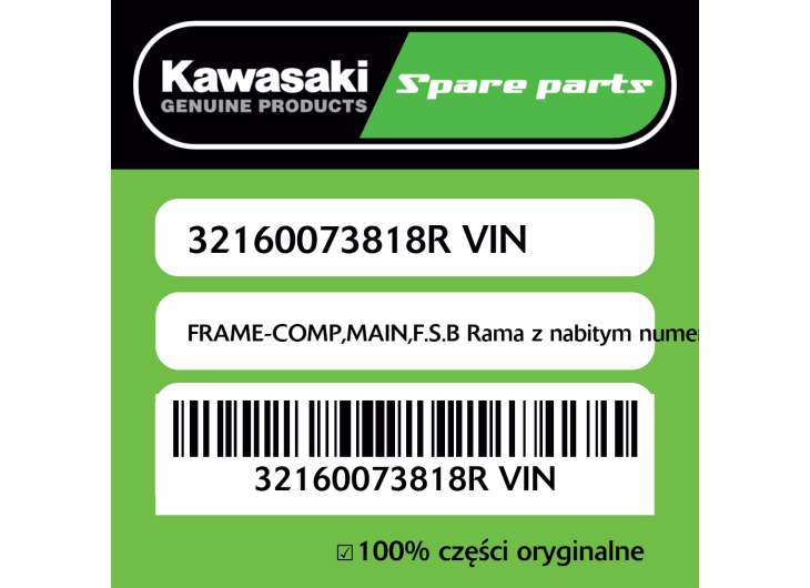FRAME-COMP,MAIN,F.S.B Rama z nabitym numerem VIN.