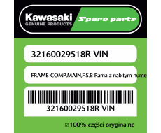 FRAME-COMP,MAIN,F.S.B Rama z nabitym numerem VIN.