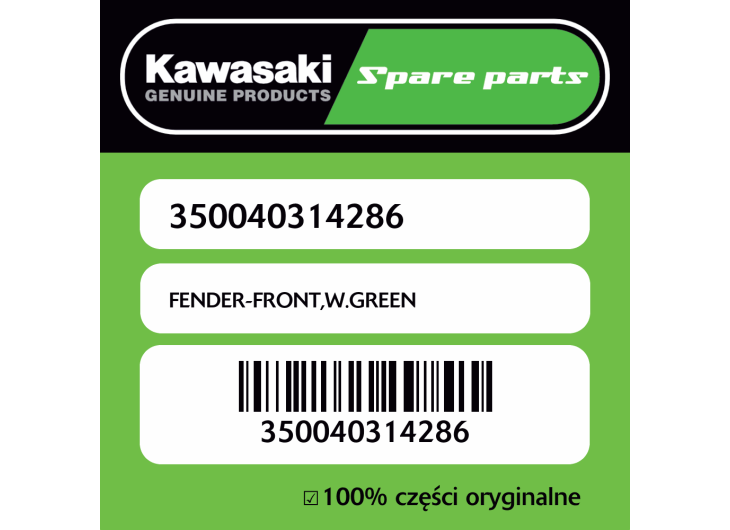 FENDER-FRONT,W.GREEN