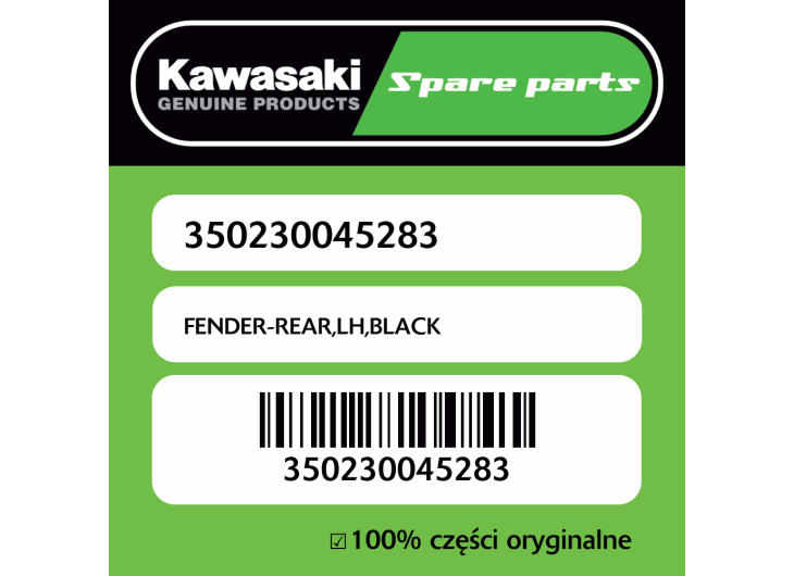 FENDER-REAR,LH,BLACK