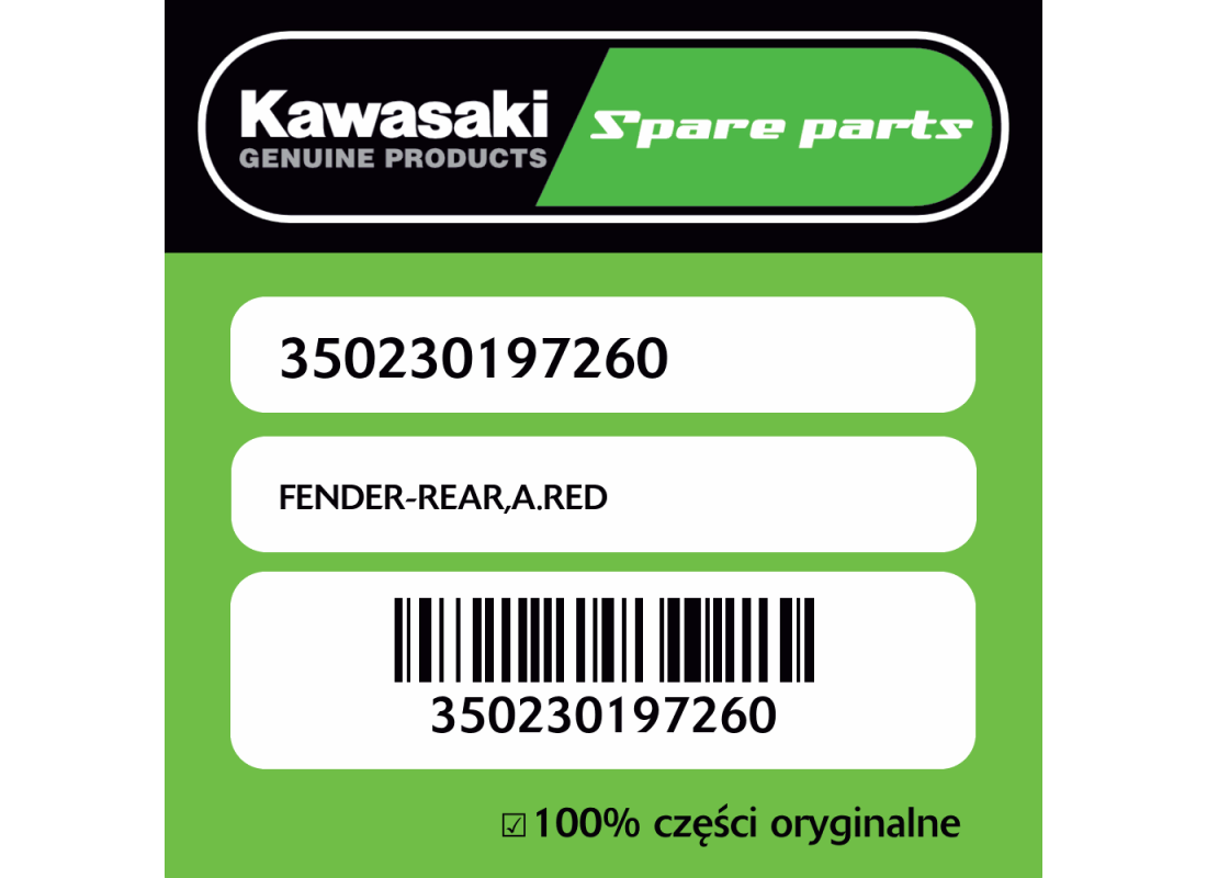 FENDER-REAR,A.RED