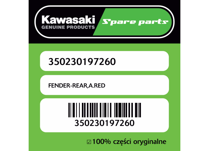 FENDER-REAR,A.RED