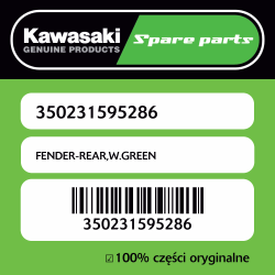 FENDER-REAR,W.GREEN