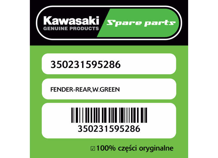 FENDER-REAR,W.GREEN