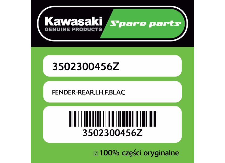 FENDER-REAR,LH,F.BLAC