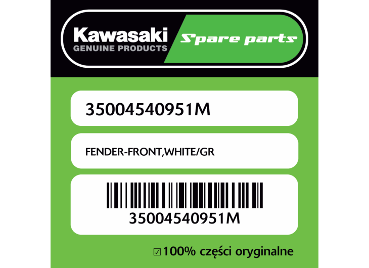 FENDER-FRONT,WHITE/GR