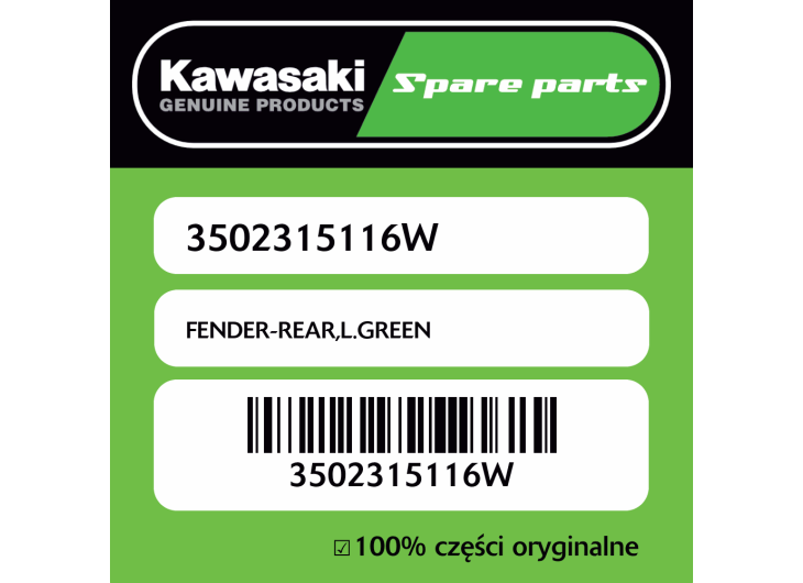 FENDER-REAR,L.GREEN