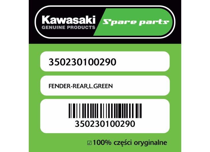 FENDER-REAR,L.GREEN