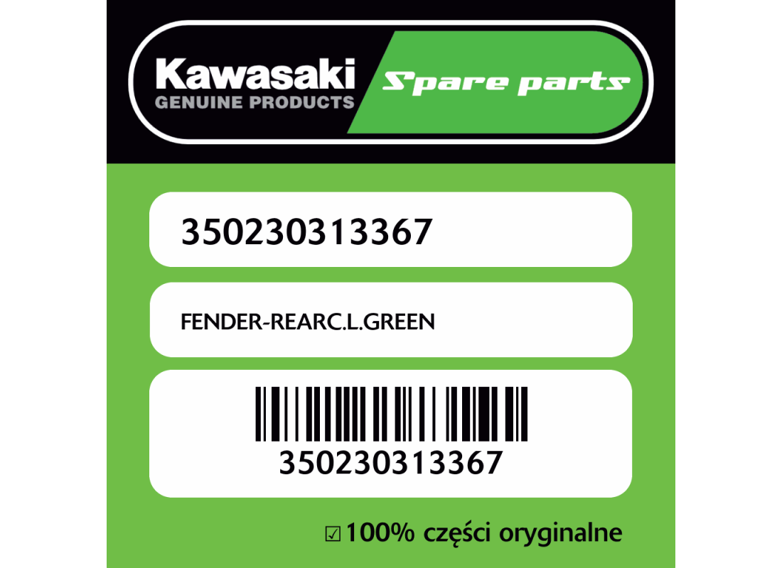 FENDER-REARC.L.GREEN