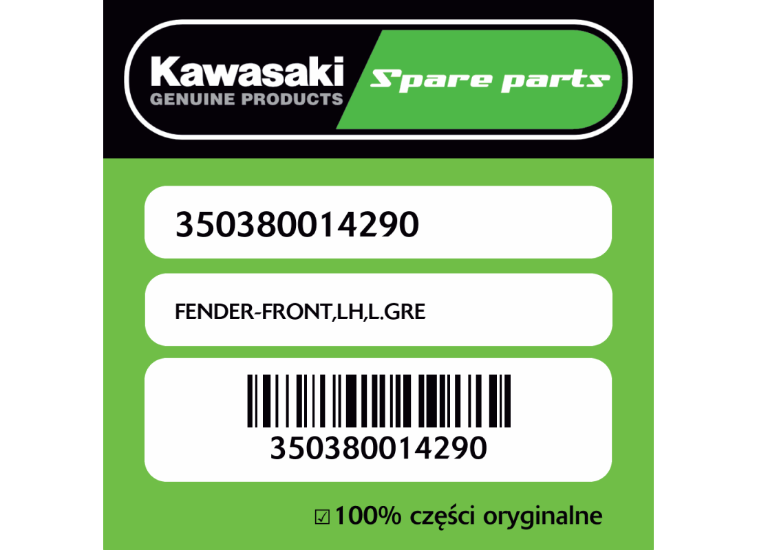 FENDER-FRONT,LH,L.GRE