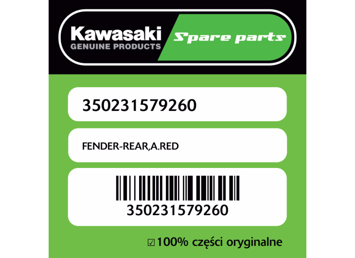 FENDER-REAR,A.RED